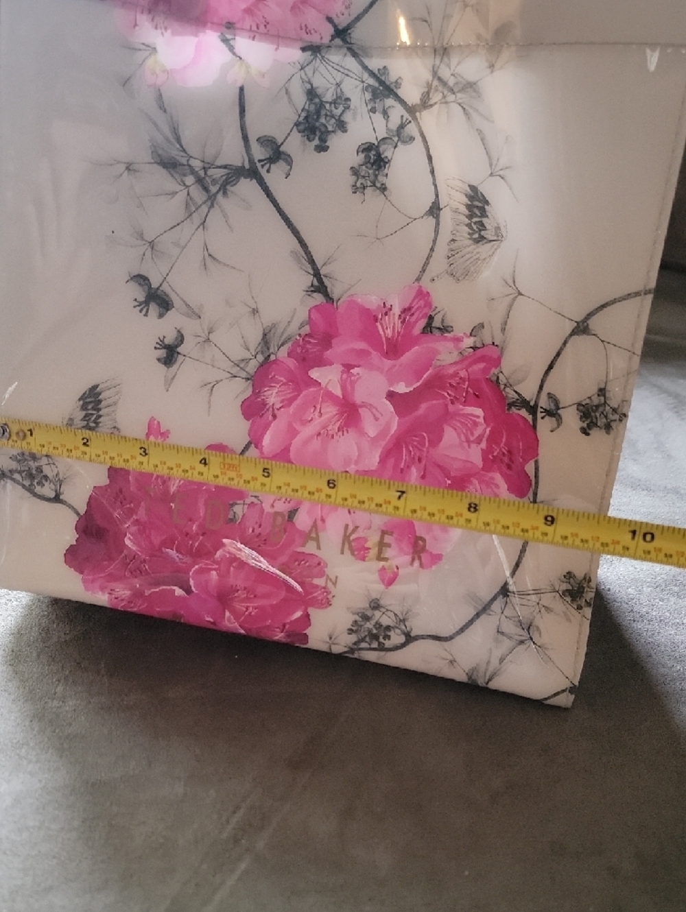 Ted Baker White Tote with Pink Floral Print - Picture 10 of 14